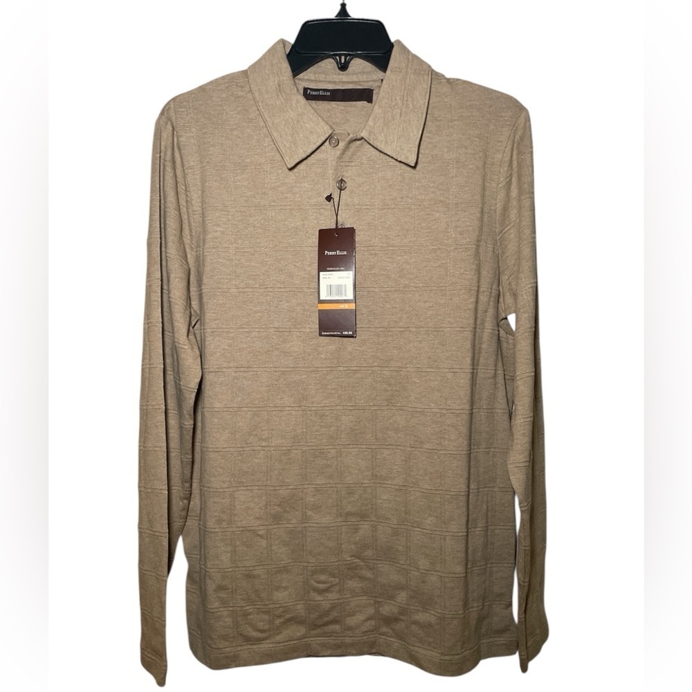 Perry Ellis Men's Tan Polo sz S